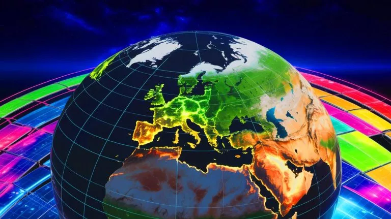 Illustration de la création d'une cartographie mondiale dynamique par le Project Orbion.