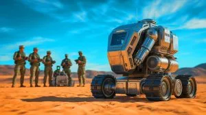 Illustration de l'innovation en robotique de déminage par l'US Air Force.