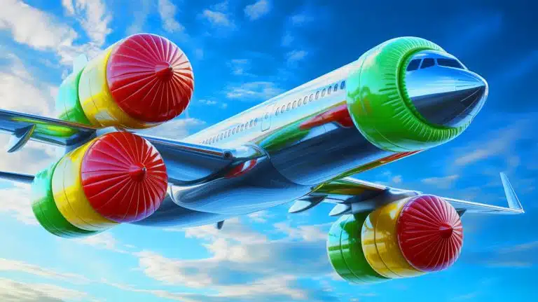 Illustration de l'innovation du projet REBIRTH avec des airbags pour améliorer la survie lors des crashs aériens.