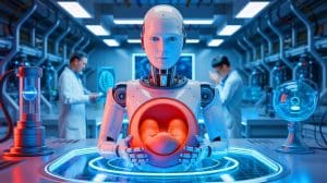 Illustration de la vérification des faits autour du canular du robot de grossesse chinois.