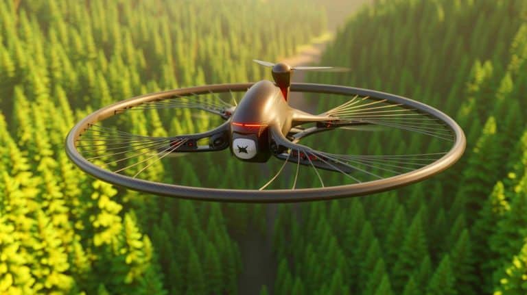 Illustration de l'innovation du drone SWIFT inspiré par le crâne du pic-vert pour résister aux impacts.