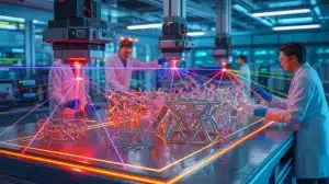 « Ils ont créé un métal vivant » : une nouvelle technique fabrique des structures 20 fois plus solides grâce à la lumière (et pourrait bouleverser l’industrie) Illustration de la création de structures métalliques par photopolymérisation en cuve.