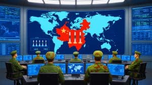 Illustration de l'expansion rapide de l'arsenal nucléaire chinois et ses implications géopolitiques.