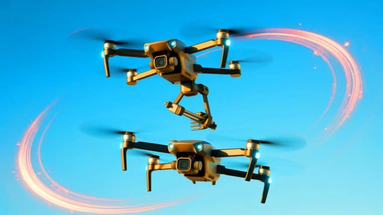 « Ils s’échangent des outils en plein vol » : ces drones chinois coopèrent comme des humains (et ouvrent une nouvelle ère robotique) Illustration de drones échangeant des outils en plein vol grâce au système FlyingToolbox.