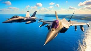Illustration de la compétition entre le Rafale français et le F-35 américain pour le contrat militaire portugais.