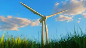 Illustration de l'éolienne bipale innovante d'Envision Energy en cours de test en conditions réelles.