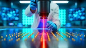 Illustration de l'utilisation de lasers ultrarapides pour dessiner des cristaux sur des nanoparticules d'or.