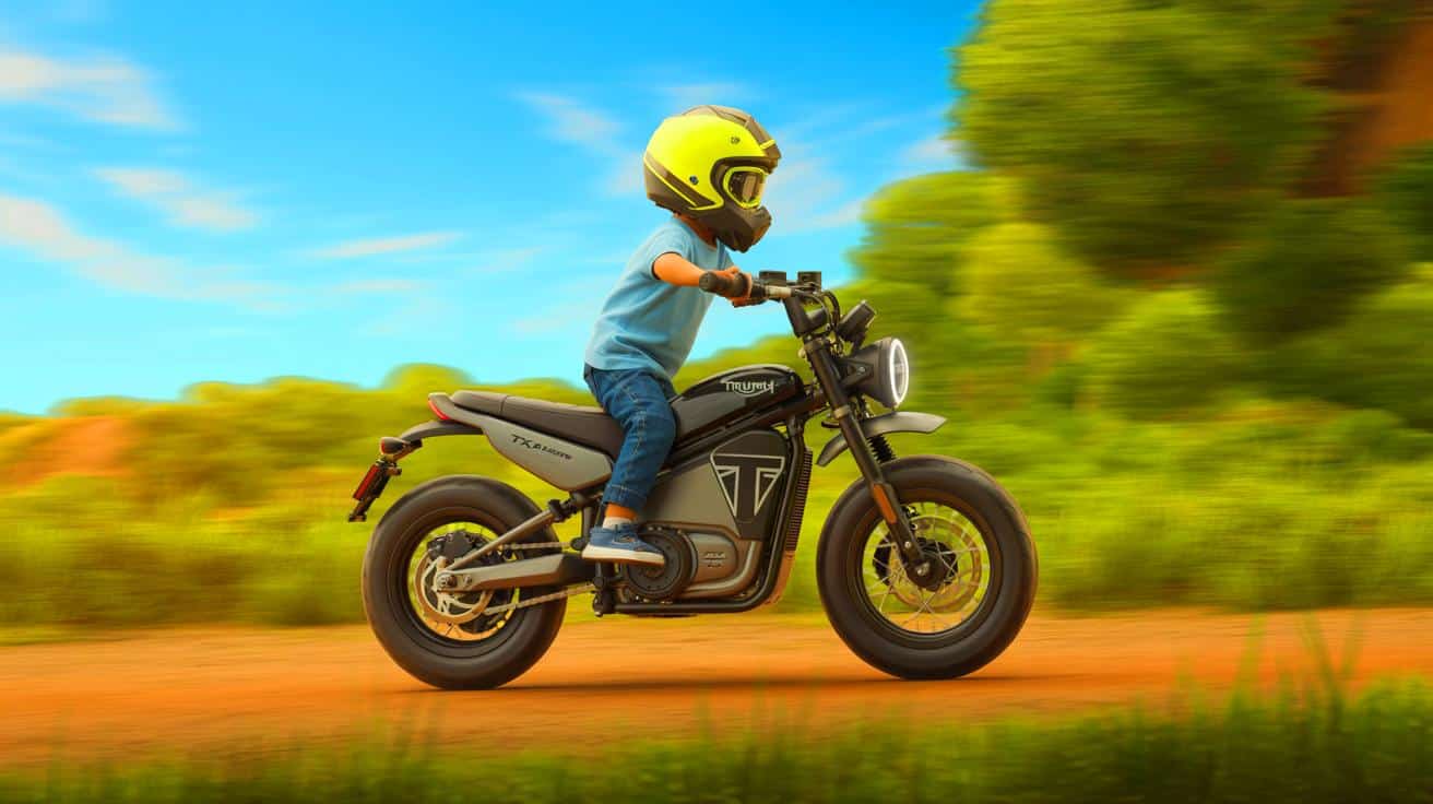 Triumph TXP : révolution des motos électriques pour enfants, un nouveau souffle pour les jeunes aventuriers en herbe