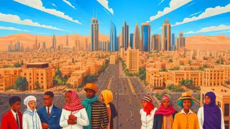 Illustration de l'explosion démographique en Afrique et au Moyen-Orient.