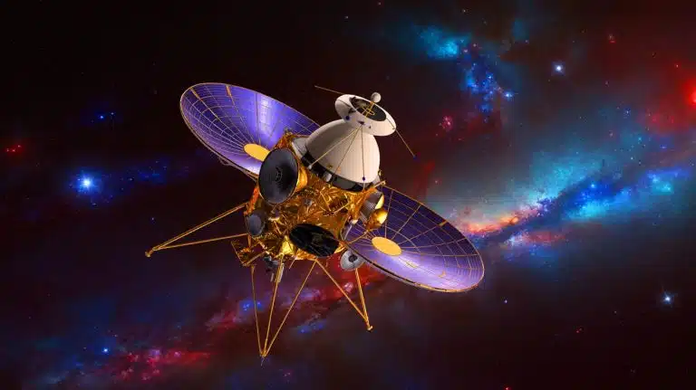 Voyager 1 : en 2026, la sonde franchira la distance d’une journée-lumière, un jalon historique dans l’exploration spatiale Illustration de Voyager 1 atteignant un jour-lumière de la Terre en 2026.