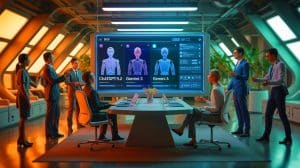 Illustration de la concurrence technologique entre ChatGPT-5.2 d'OpenAI et Gemini 3 de Google.