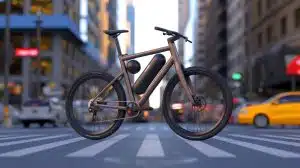 Illustration de la suspension magnétique innovante d'un vélo conçu par Colin Furze.