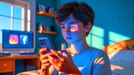 Illustration de l'étude controversée de Meta sur les effets des réseaux sociaux sur la santé mentale des jeunes.