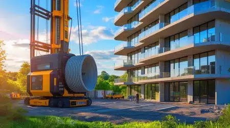 La construction révolutionnaire en Europe : un appartement 3D imprimé chaque jour pour transformer le logement urbain Illustration de la construction rapide d'appartements étudiants grâce à l'impression 3D au projet Skovsporet.